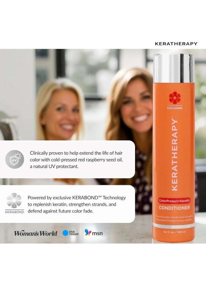KERATHERAPY Keratin Infused Color Protect Conditioner, 10.1 fl. oz., 300 ml - Gluten Free Color Protecting Conditioner for Color Treated Hair with Kerabond Technology, Red Raspberry Oil, Omega 3 & 6 - Image 2