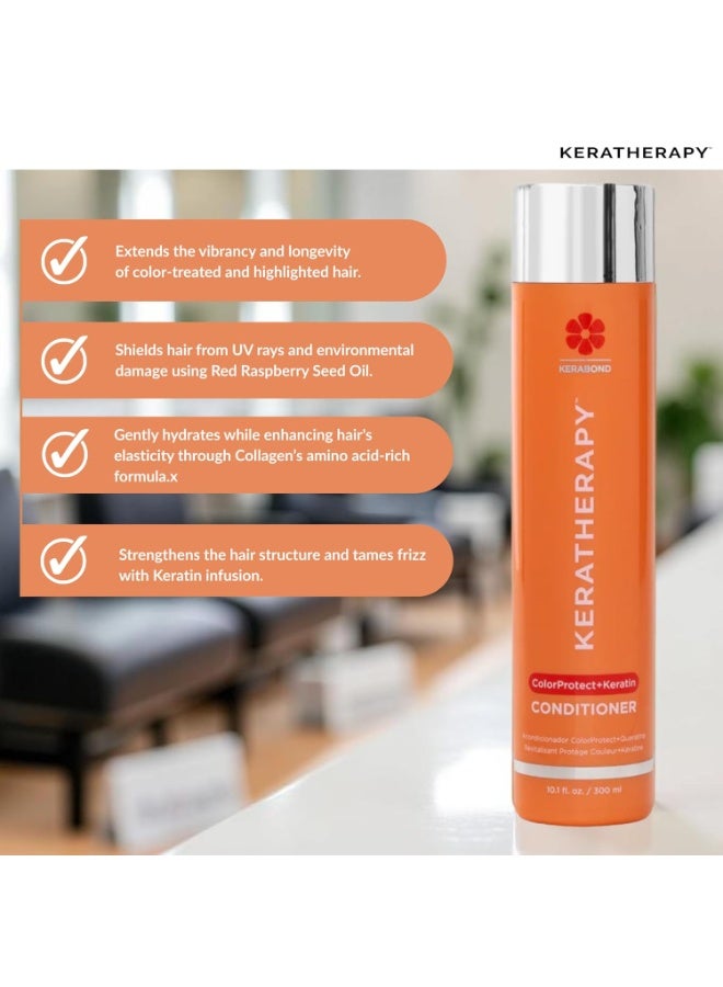 KERATHERAPY Keratin Infused Color Protect Conditioner, 10.1 fl. oz., 300 ml - Gluten Free Color Protecting Conditioner for Color Treated Hair with Kerabond Technology, Red Raspberry Oil, Omega 3 & 6 - Image 3