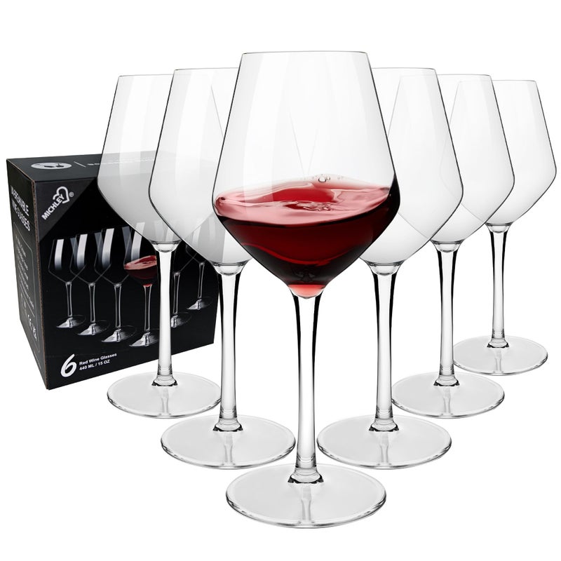 MICHLEY Unbreakable Stemmed Wine Glass 100 Tritan Plastic Dishwasher available Glassware 15 oz Set of 6
