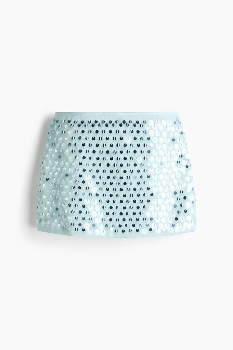 اتش اند ام تنورة ميني مزينة بالترتر