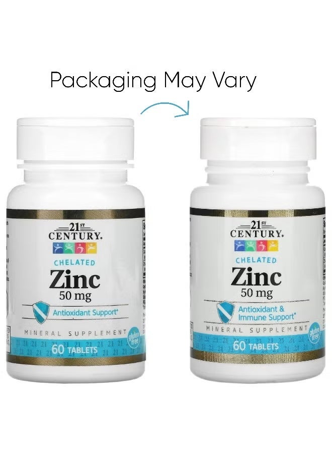 21st Century Chelated Zinc, 50 mg, 60 Tablets - Image 3