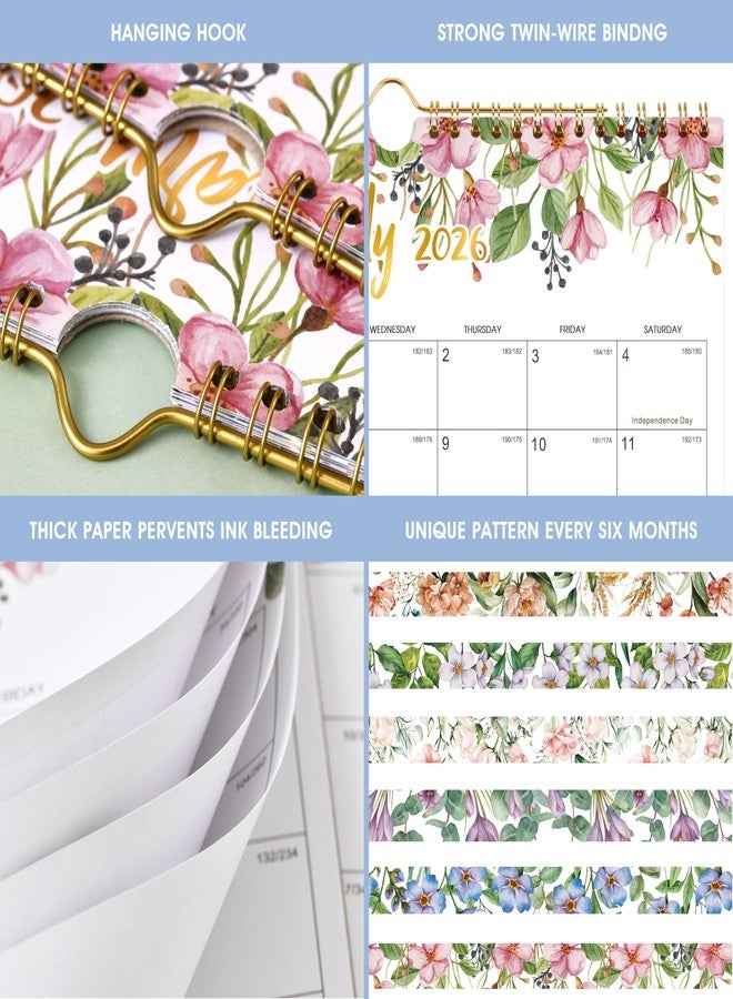 Feteulo 2026 Wall Calendar - Jan 2026 - Dec 2026, 2026 Calendar, 12 Month Hanging Wall Calendar 2026, 11" x 8.5", Sturdy Spiral Binding, Julian Dates, Large Block, Thick Paper, Perfect for Organizing - Image 5