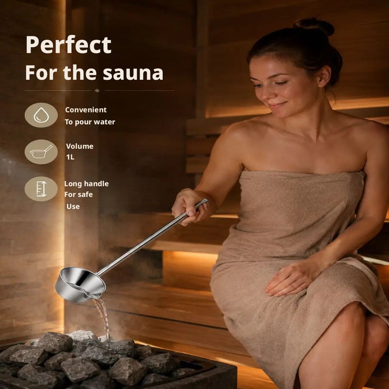 Stainless Steel Bath Water Ladle with Long Handle, 0.99 L - Image 5