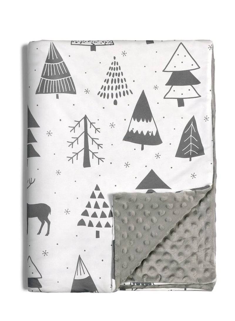 MIXDE Baby Blanket for Boys Girls, Soft Warm Plush Minky Baby Blanket with Dotted Backing, Newborn Double Layer Receiving Blanket for Stroller Crib - Image 1