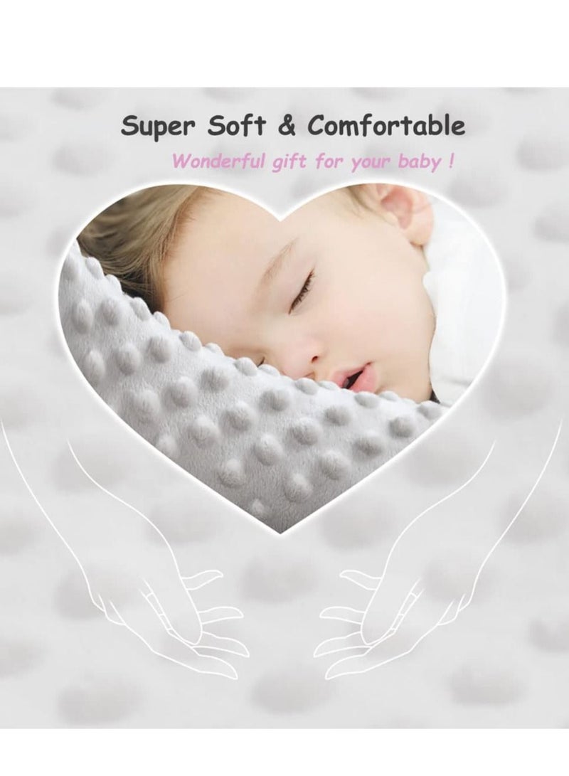 MIXDE Baby Blanket for Boys Girls, Soft Warm Plush Minky Baby Blanket with Dotted Backing, Newborn Double Layer Receiving Blanket for Stroller Crib - Image 5