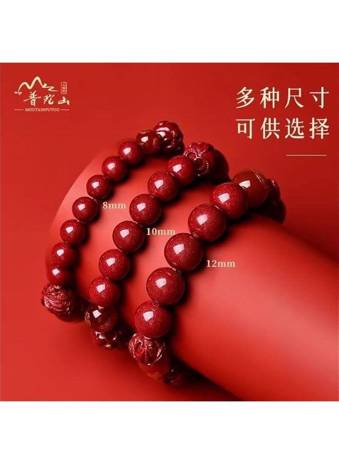 Arabest 2025年太岁手链蛇本命年朱砂 Feng Shui Cinnabar Bracelet for Women and Protection Good Luck Money Amulet 手串猪虎猴三合六合护身符礼物 = DSGSSDA-439347  - Image 4