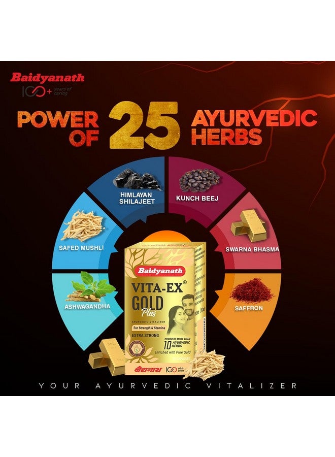 Baidyanath بايدياناث فيتا إكس جولد بلس - عبوة من 20 كبسولة | مصنوعة من شيلجيت هيمالايا النقي، أشواغاندا وموسلي أبيض، 1 عدد - Image 5