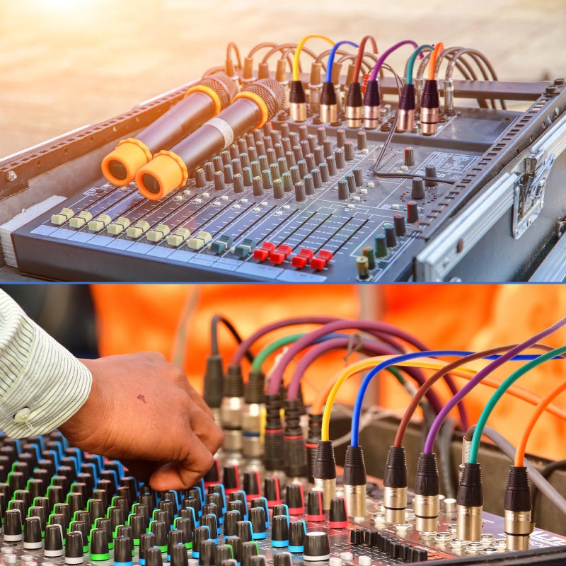 Copkim 10 Pack XLR 6 ft Mixed Color Cables 3 Pins Balanced Rainbow Microphone Mic Cable Male to Female Mic Cable for Microphone, Mixer, Recording Studio, Podcast - Image 5