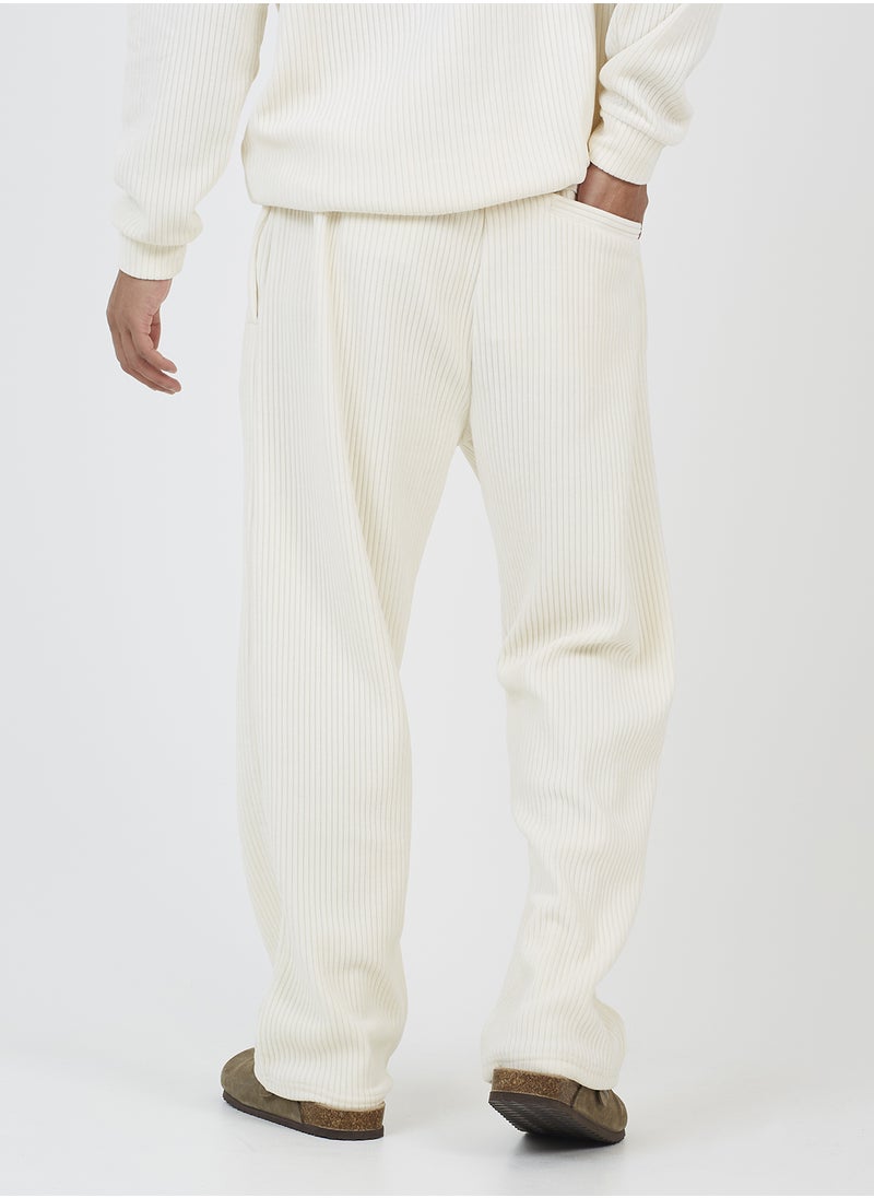 BRAVE SOUL - Relaxed Ribbed Wide Leg Joggers - Image 1