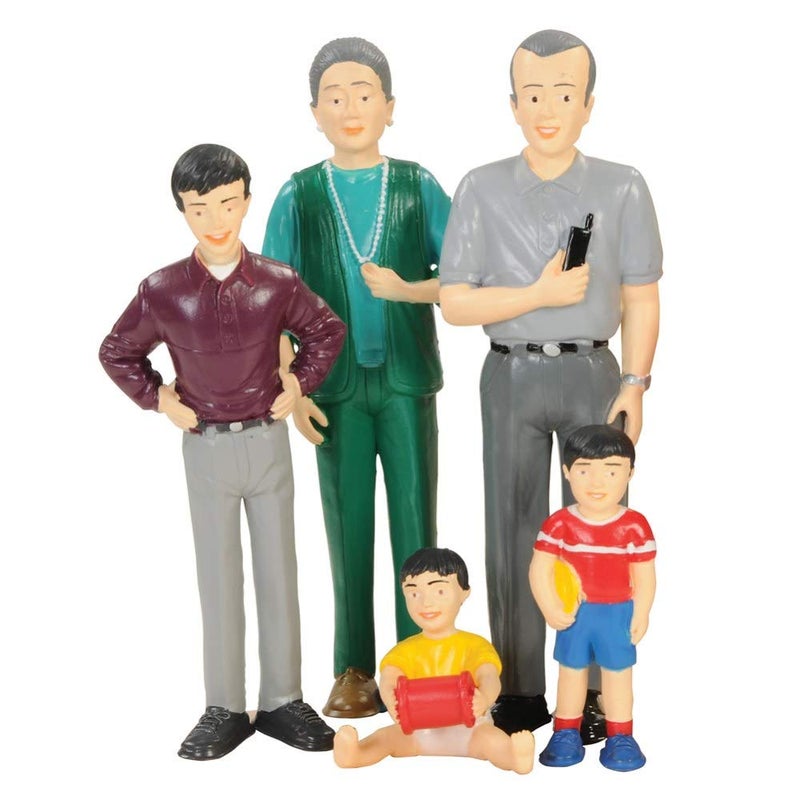 Constructive Playthings Pretend Play Family - Asian Family - Grandpa to Baby 5 inches - Image 3