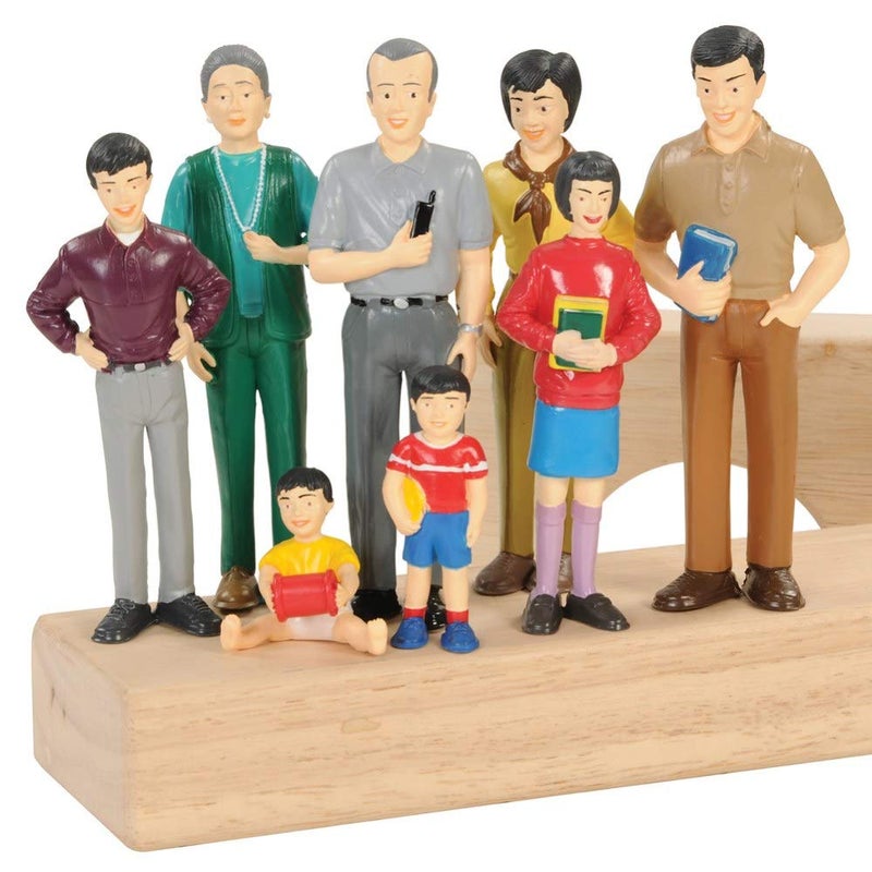 Constructive Playthings Pretend Play Family - Asian Family - Grandpa to Baby 5 inches - Image 2