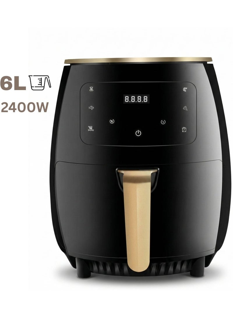SILVER CREST Multifunctional Digital Touch Air Fryer 6L 2400W Black - Image 1