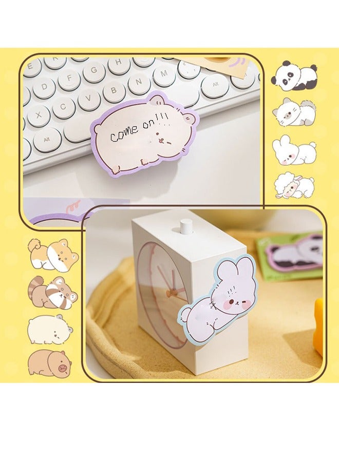 Generic Cute  Fun Sticky Note Set 4 Shapes: Capybara+Cat+Dog+Mouse, 30 Sheets/Pad, Perfect for Office Homeschool Teachers  - Image 2