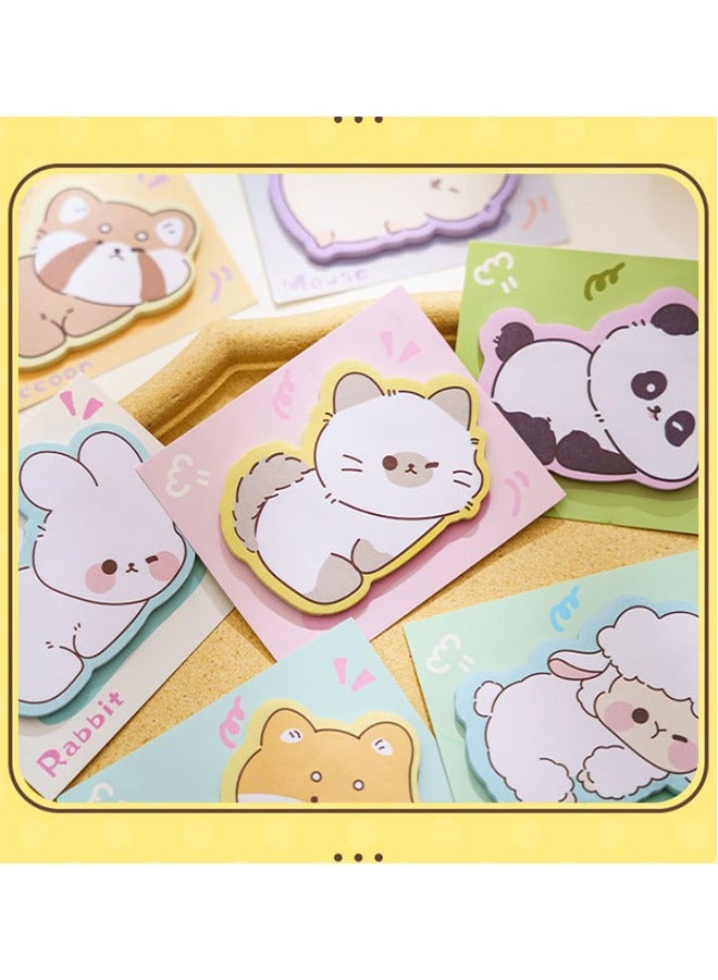 Generic Cute  Fun Sticky Note Set 4 Shapes: Capybara+Cat+Dog+Mouse, 30 Sheets/Pad, Perfect for Office Homeschool Teachers  - Image 3