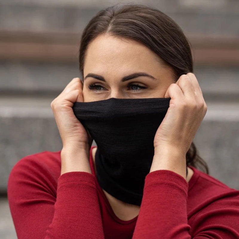 Tergy Neck Gaiters Scarf Head Wrap Headwear Balaclava Face Mask Sun Bandanas for Women Men Running,Cycling,Fishing (12 Black) - Image 3