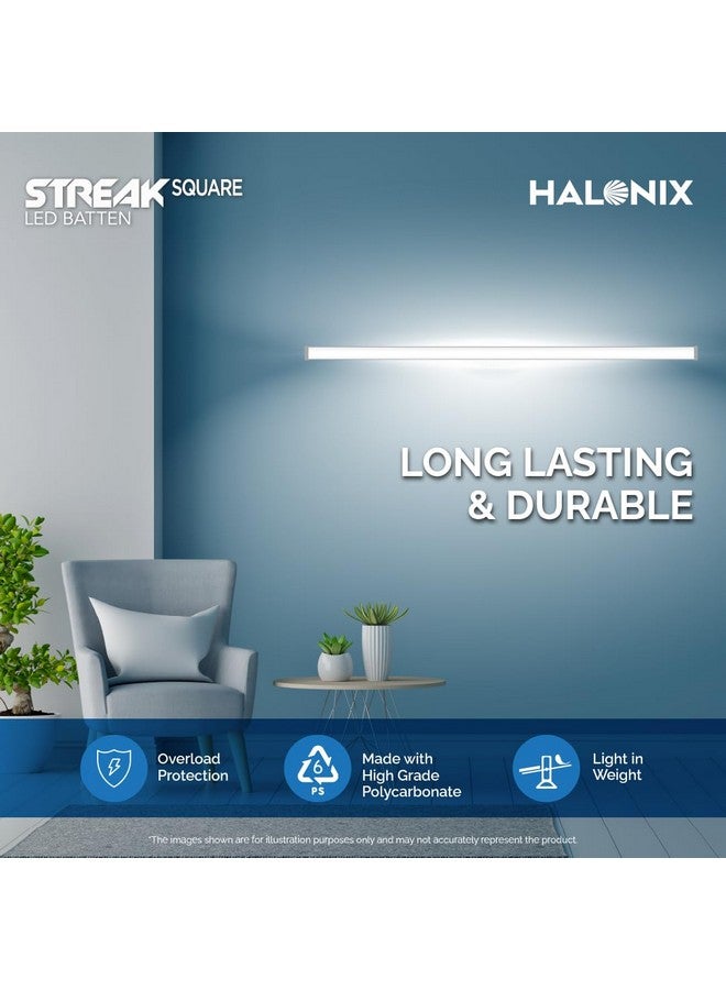 Halonix 26W Batten/Tubelight | 4-ft LED Batten for Living Room & Bedroom | Cool White light| Pack of 4 - Image 2