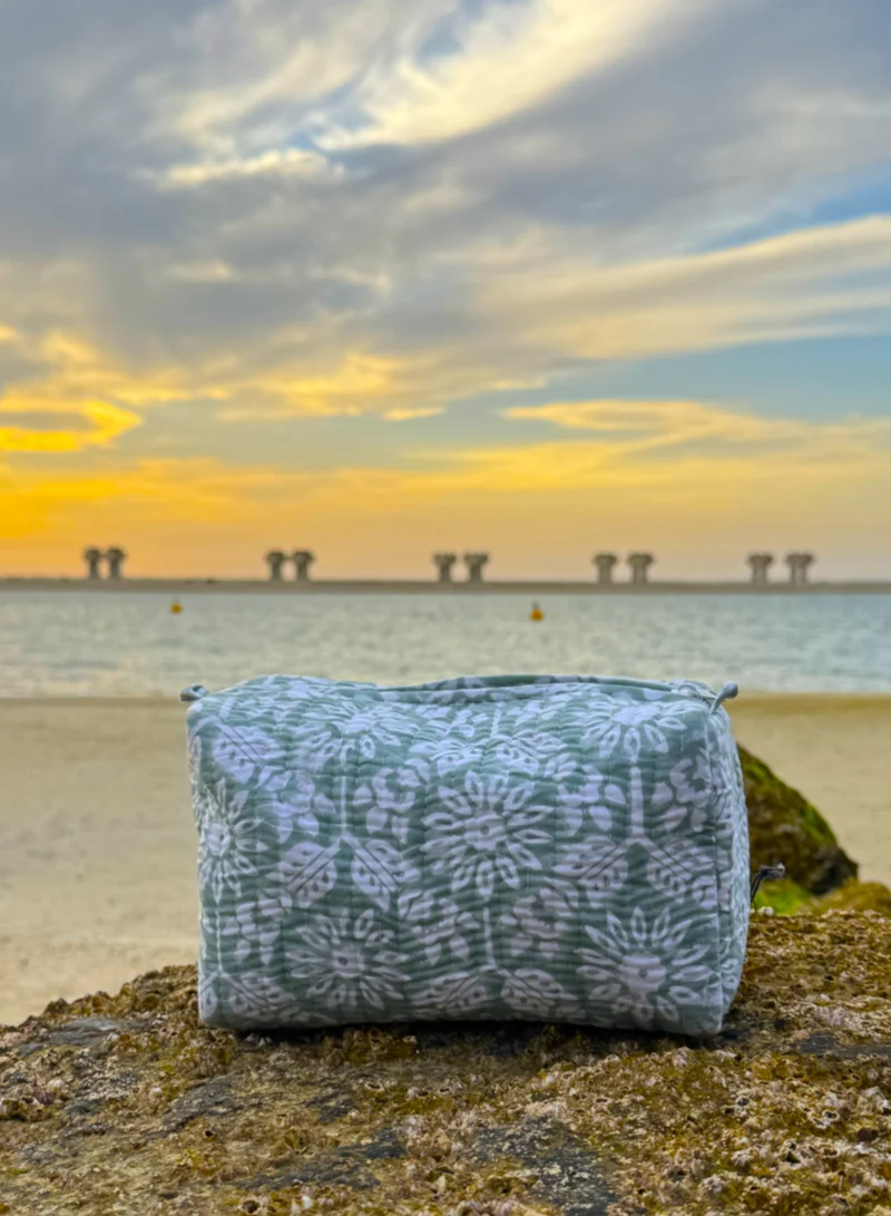 Tohfa Luxe TohfaLuxe Sosan Handmade Block Printed Pouch