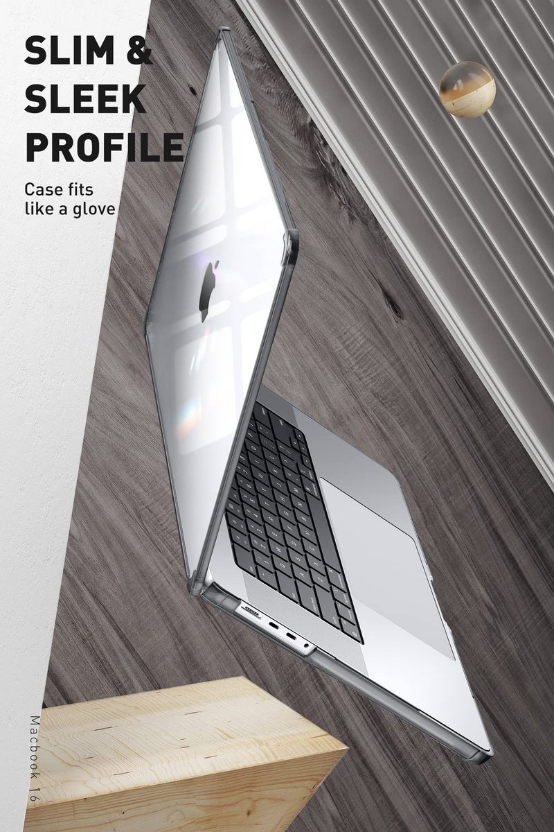 SUPCASE for MacBook Pro 16 Inch Case 2021-2024 Release (Unicorn Beetle Clear), M4/M3/M2/M1 Pro/Max Chip [Anti-Scratch] Slim Clear Cover Accessories for MacBook Pro 16'' with Touch ID, Black - Image 3