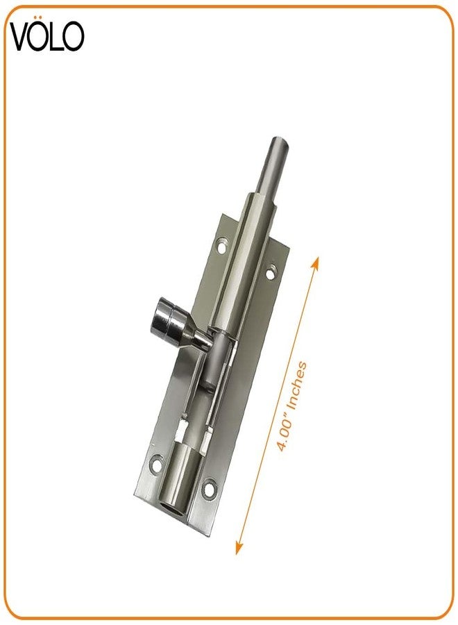 Volo Super Marble Towerbolt/Door Latch for Inside Cupboard Door with Extra Height, 1" Height Tower Bolt, for Latching Cupboards Doors from Inside, Pack of 2 Pieces (4", 4) - Image 5