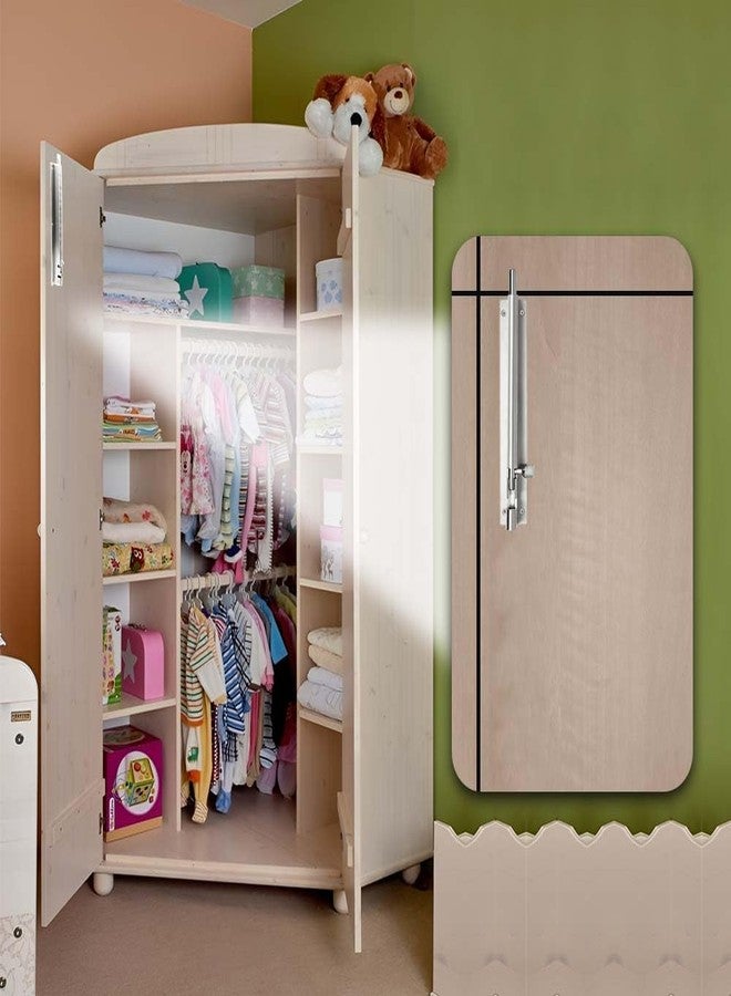 Volo Super Marble Towerbolt/Door Latch for Inside Cupboard Door with Extra Height, 1" Height Tower Bolt, for Latching Cupboards Doors from Inside, Pack of 2 Pieces (4", 4) - Image 2