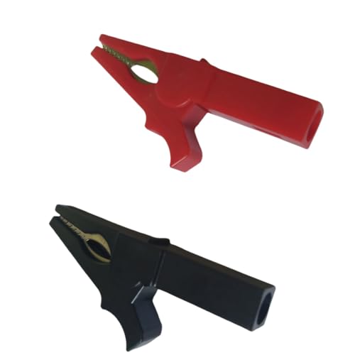 GDQLCNXB Full Insulated Crocodile Clips with 4mm Socket Banana Jack Copper Test Clamp Wire Clip Alligator Clips 1000V 32A, (Length 55mm)10Pcs - Image 4