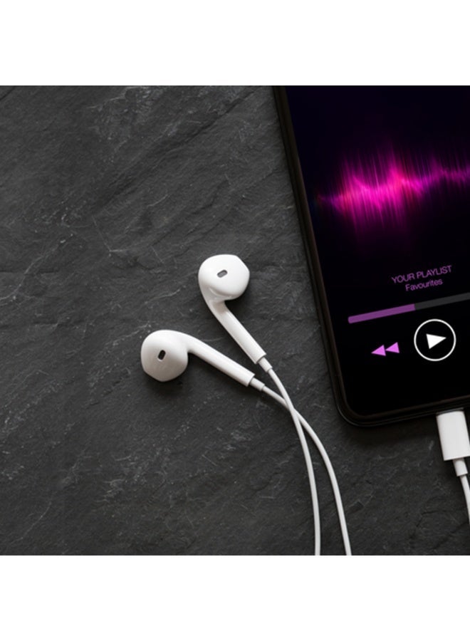 FEIDA Earphones with Microphone and Volume Control USB-C Game Earphone Cable[FEIDA Certified], iPhone 15 Pro Max / iPad Pro / Air Earbuds, Samsung (White) with Microphone and Volume Control USB Game Earphone Cable - Image 3