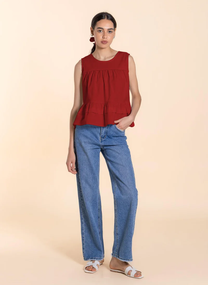 SHAPES DETAILED TOP WITH HAIRBAND