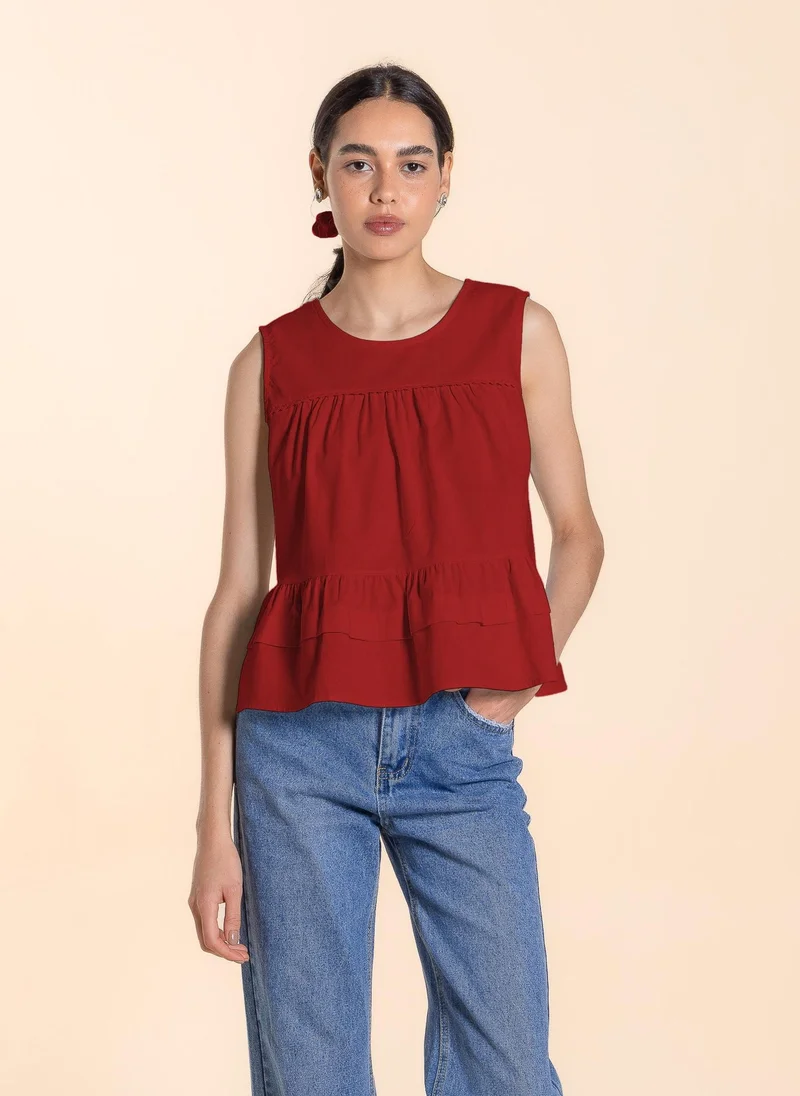 SHAPES DETAILED TOP WITH HAIRBAND