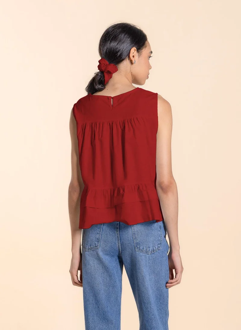 SHAPES DETAILED TOP WITH HAIRBAND