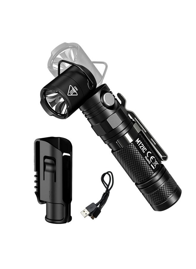 NITECORE Nitecore MT21C LED Flashlight, 1000 Lumen Right Angle 90 Degree Tiltable Head L-Shape USB Rechargeable with Hard Duty Holster  - Image 1