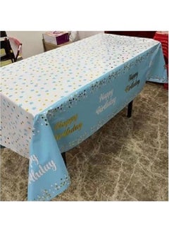 Generic Happy Birthday Table Covers Blue Colors Confetti Tablecloth Party Decoration  - Image 1