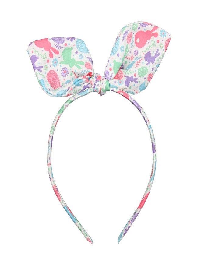 SARATA Easter Headbands for Women Spring Bows Headbands Cute Rabbit Bunny Ear Egg Chick Flowers Design Knoted Hairbands Easter Hair Accessories (Bunny Egg, 1 Count (Pack of 1)) - Image 1