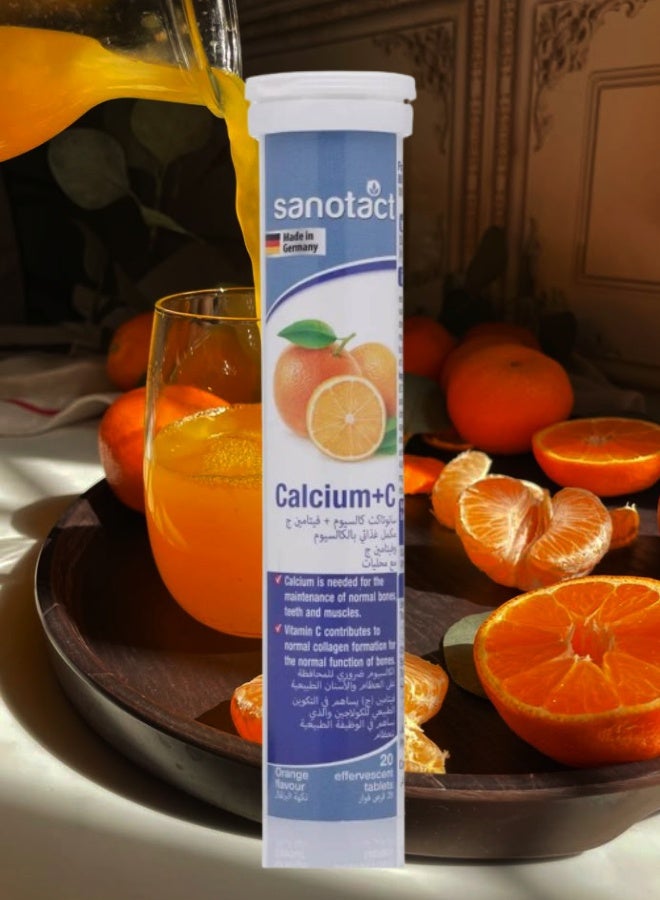 sanotact 9 Pieces Sanotact Calcium And Vitamin C 20 Effervescent Orange Tablets - Image 2