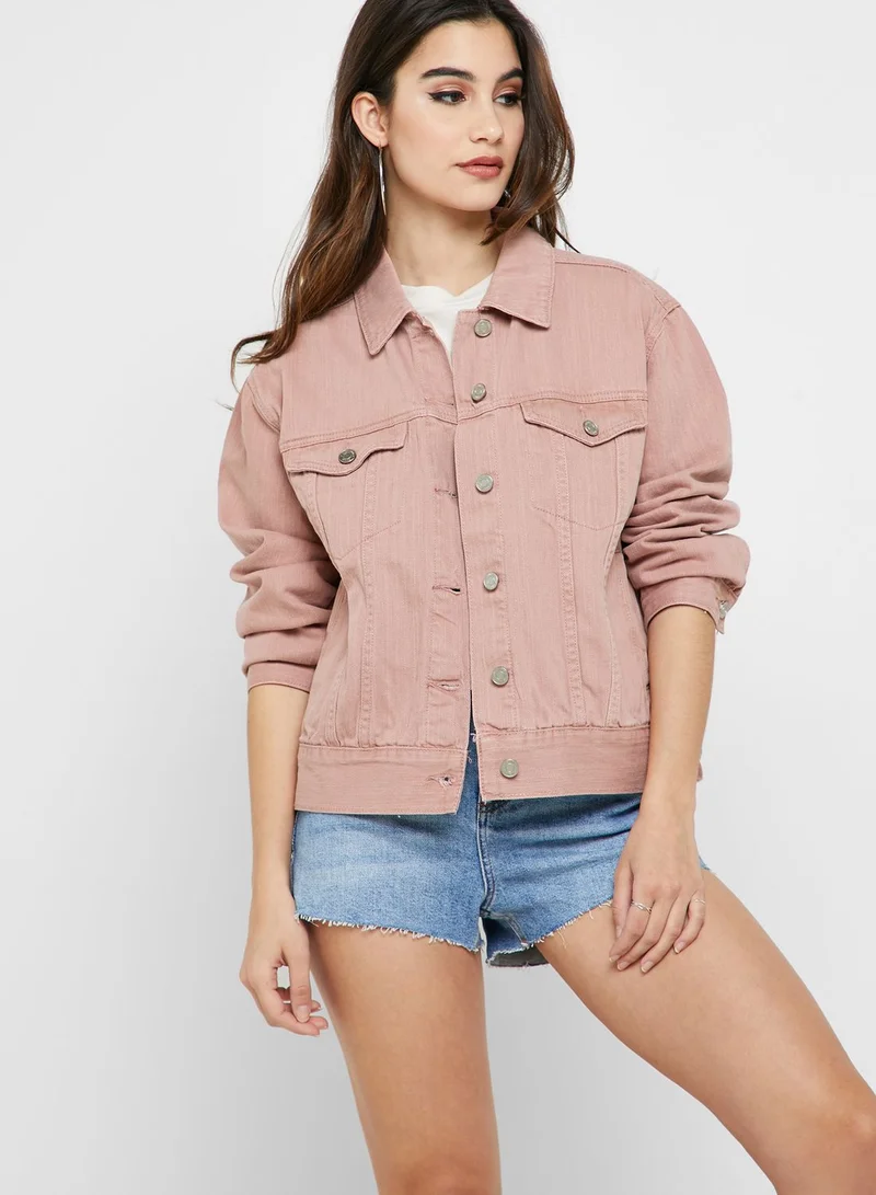 Missguided Petite Oversized Denim Jacket