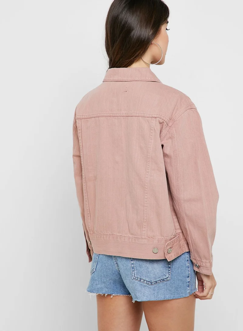 Missguided Petite Oversized Denim Jacket