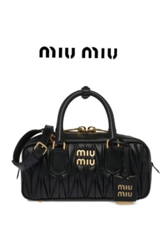 Miu Miu MIU Small Arcadie Top Handle Bag in Matelassé Nappa Leather Crossbody Shoulder Zip Closure - Image 1