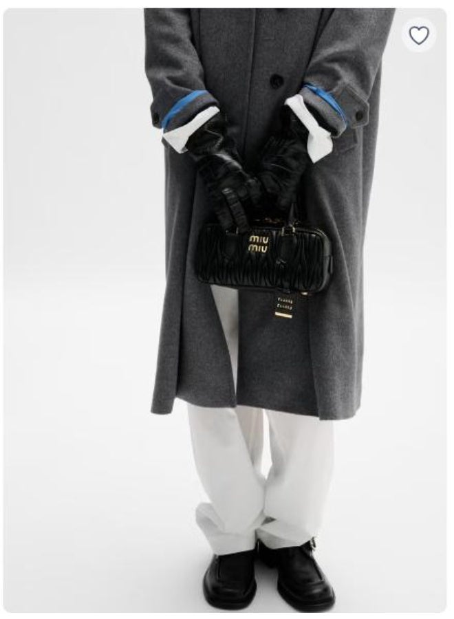 Small Arcadie Top Handle Bag in Matelassé Nappa Leather Crossbody Shoulder Zip Closure - Image 3