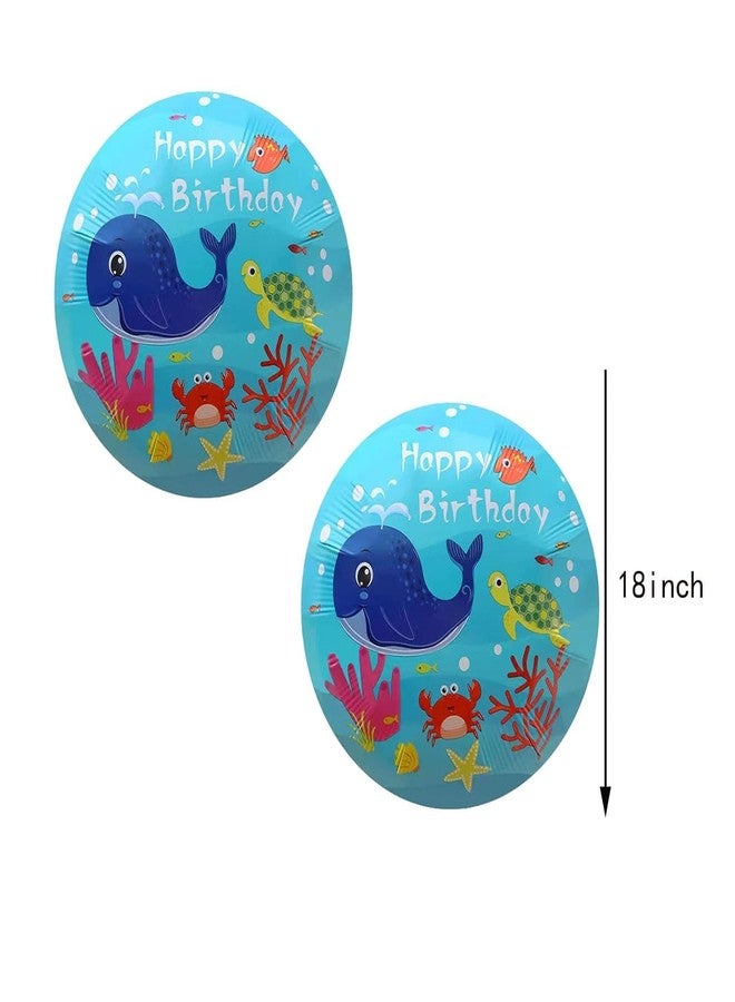 RSAAUD® Set of 5 Whale Fish Shaped Foil Balloon, Under Sea Kids Party Supplies, Under Water Theme Birthday Party, Fish Foil Balloons, Birthday Balloon/Marine Theme Balloon (Blue Whale with Gold Star) - Image 5