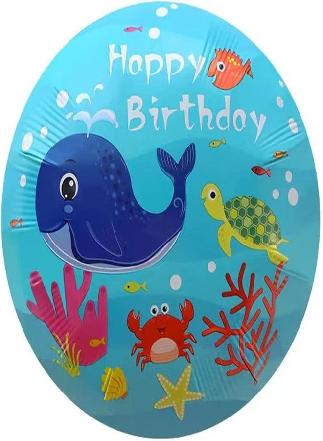 RSAAUD® Set of 5 Whale Fish Shaped Foil Balloon, Under Sea Kids Party Supplies, Under Water Theme Birthday Party, Fish Foil Balloons, Birthday Balloon/Marine Theme Balloon (Blue Whale with Gold Star) - Image 3