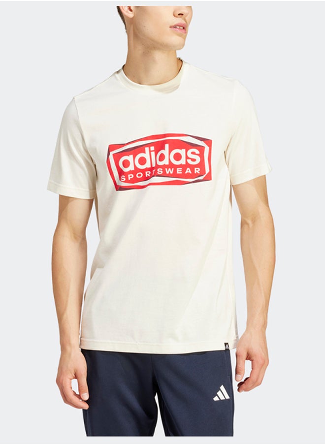 Adidas - تي شيرت برسومات رياضية مطوية - Image 1