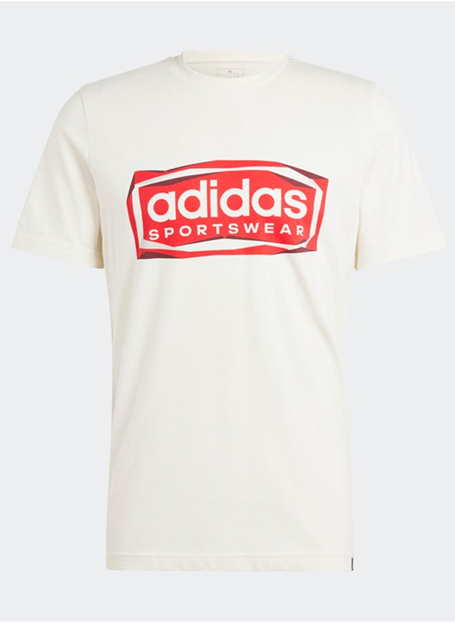 Adidas - تي شيرت برسومات رياضية مطوية - Image 1