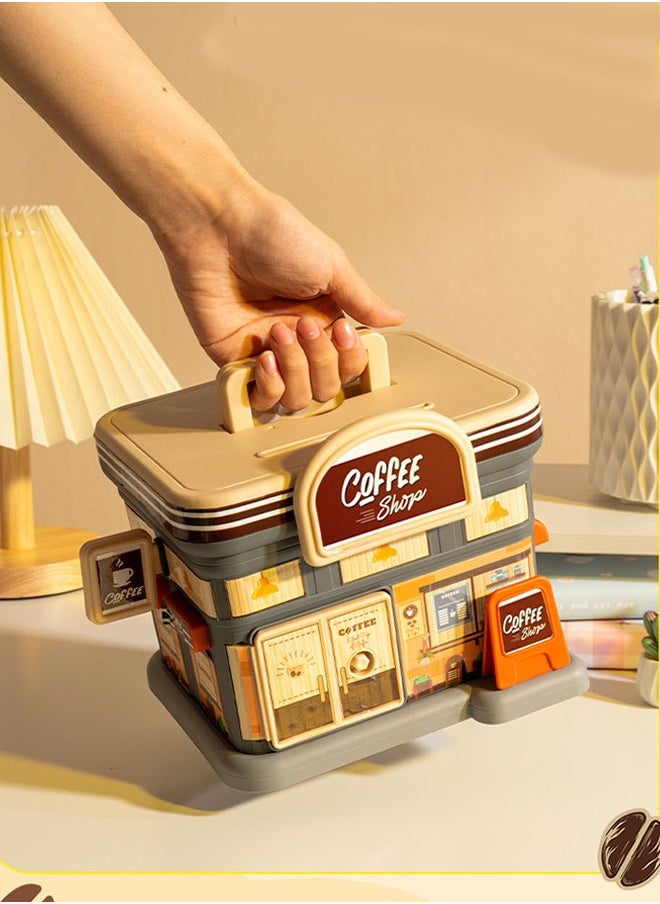Aikenn - Creative piggy bank piggy bank children's piggy bank toys diy large capacity children's piggy bank with key storage home furnishings large capacity street view piggy bank children's toys children's piggy bank green) - Image 1