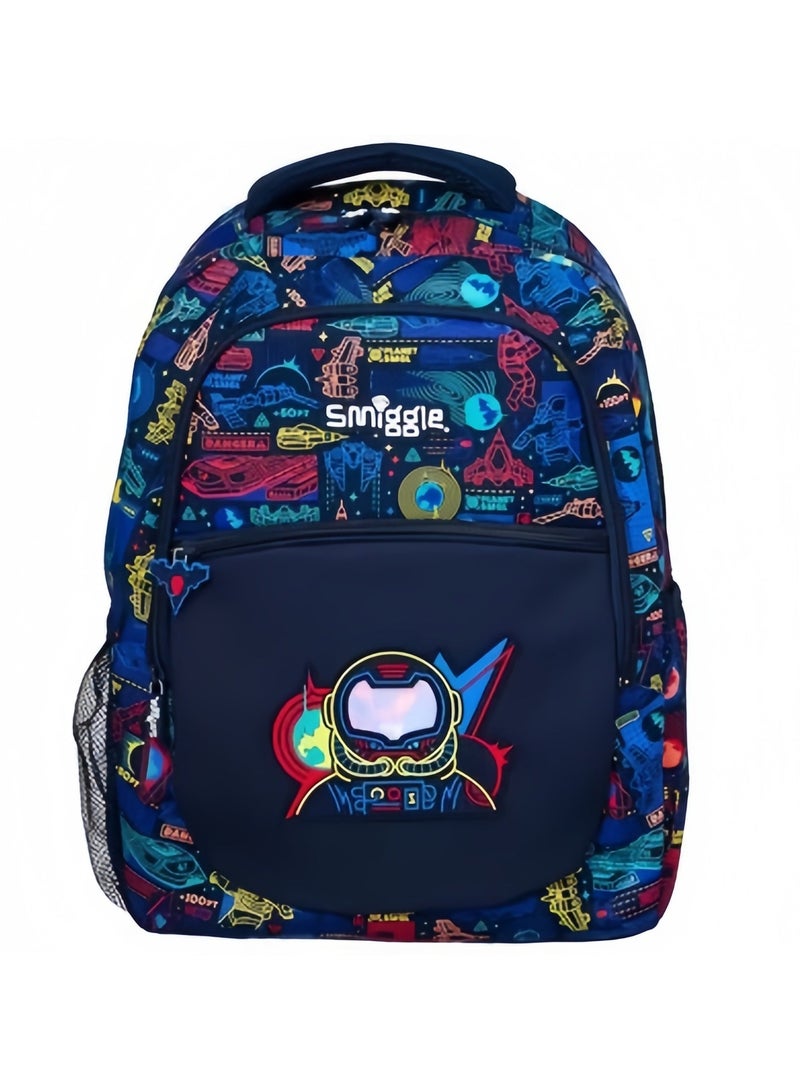 Smiggle Boys Student Cartoon Print Schoolbag Primary and Secondary School Children Backpack Outdoor Leisure Bag Backpack 42*30CM