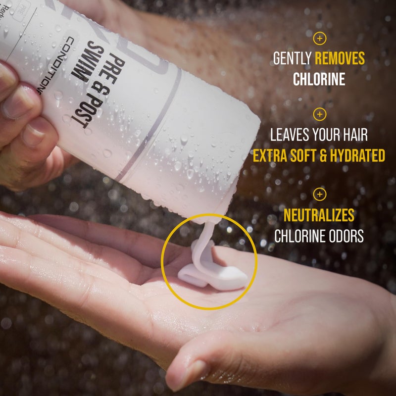 TRIHARD Chlorine Defense Swim Conditioner, Protect and Hydrate Hair from Pool and Ocean, Chlorine and Saltwater Pre and Post Swim Hair Protection, Hydrating Conditioner for Swimmers - Image 2