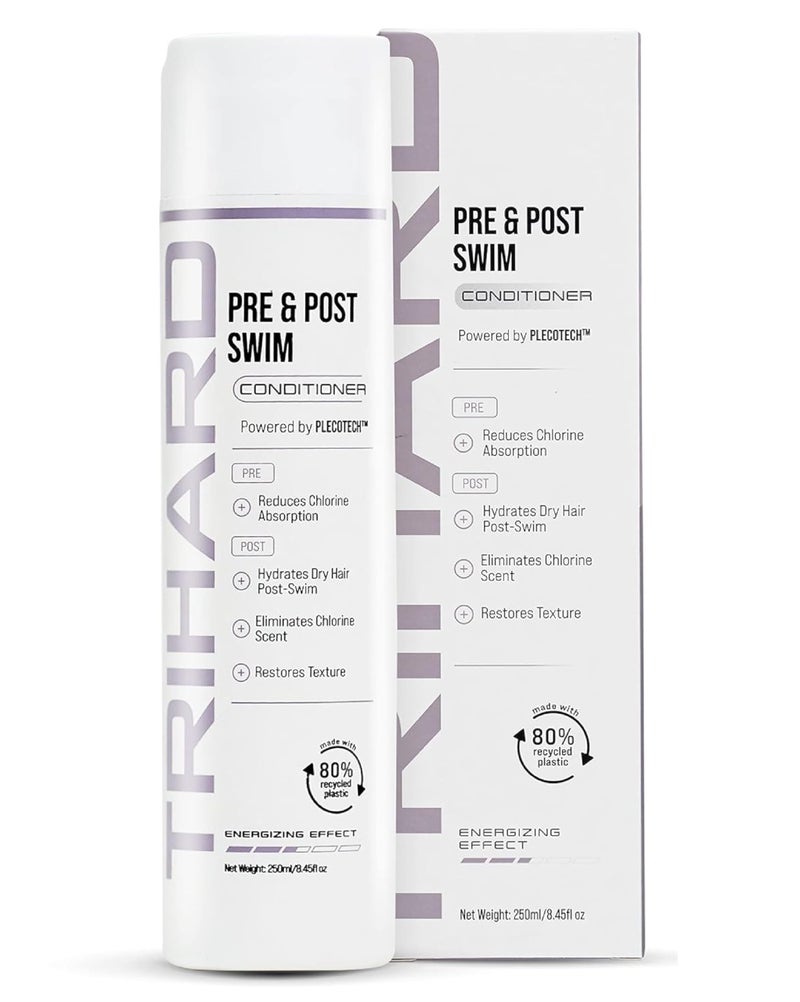 TRIHARD Chlorine Defense Swim Conditioner, Protect and Hydrate Hair from Pool and Ocean, Chlorine and Saltwater Pre and Post Swim Hair Protection, Hydrating Conditioner for Swimmers - Image 1