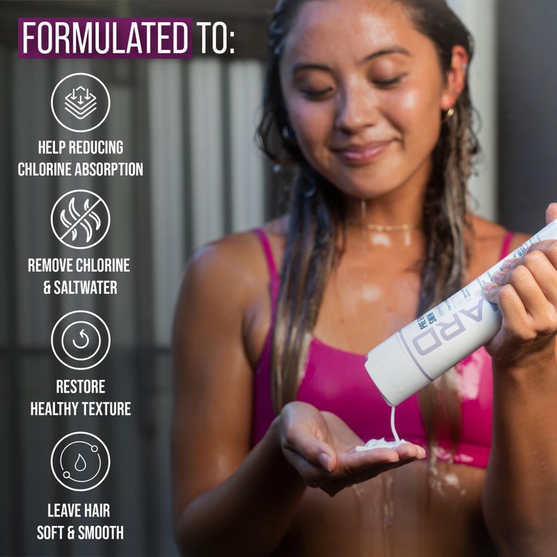 TRIHARD Chlorine Defense Swim Conditioner, Protect and Hydrate Hair from Pool and Ocean, Chlorine and Saltwater Pre and Post Swim Hair Protection, Hydrating Conditioner for Swimmers - Image 4