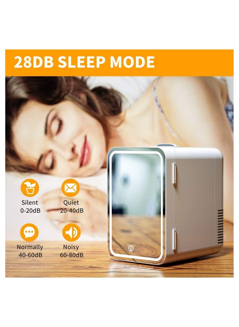 Cool Baby 8L Mini Makeup Fridge with LED Light Mirror Portable Skincare Preservation Beauty Refrigerator  - Image 2