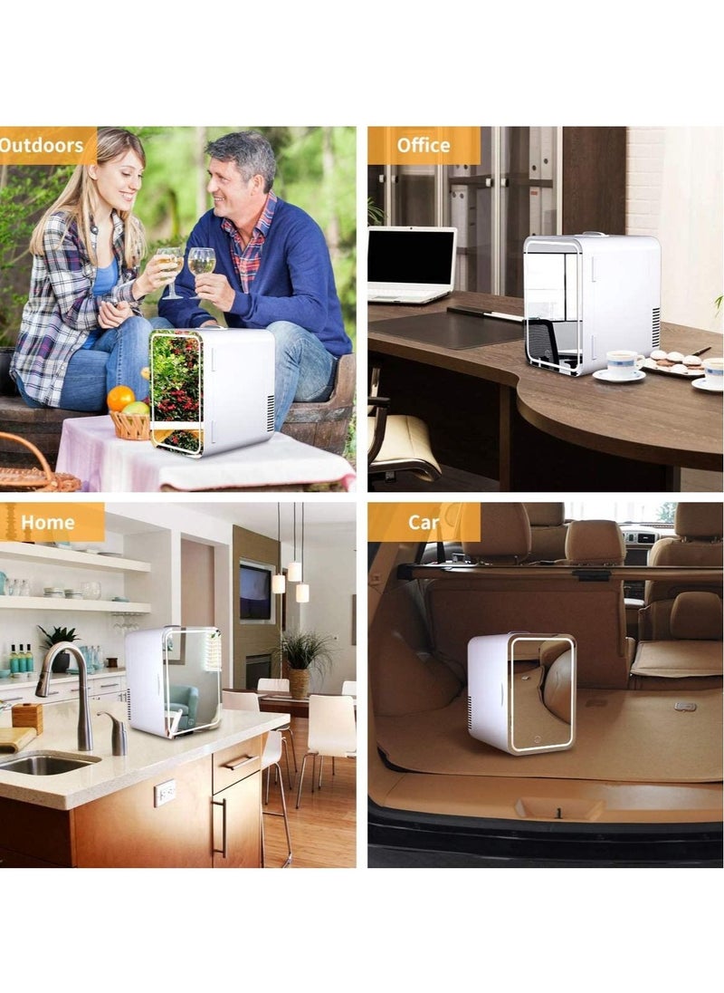 Cool Baby 8L Mini Makeup Fridge with LED Light Mirror Portable Skincare Preservation Beauty Refrigerator  - Image 4