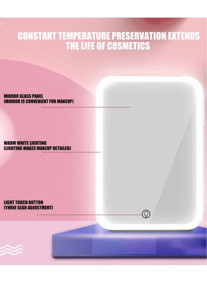 Cool Baby 8L Mini Makeup Fridge with LED Light Mirror Portable Skincare Preservation Beauty Refrigerator  - Image 5