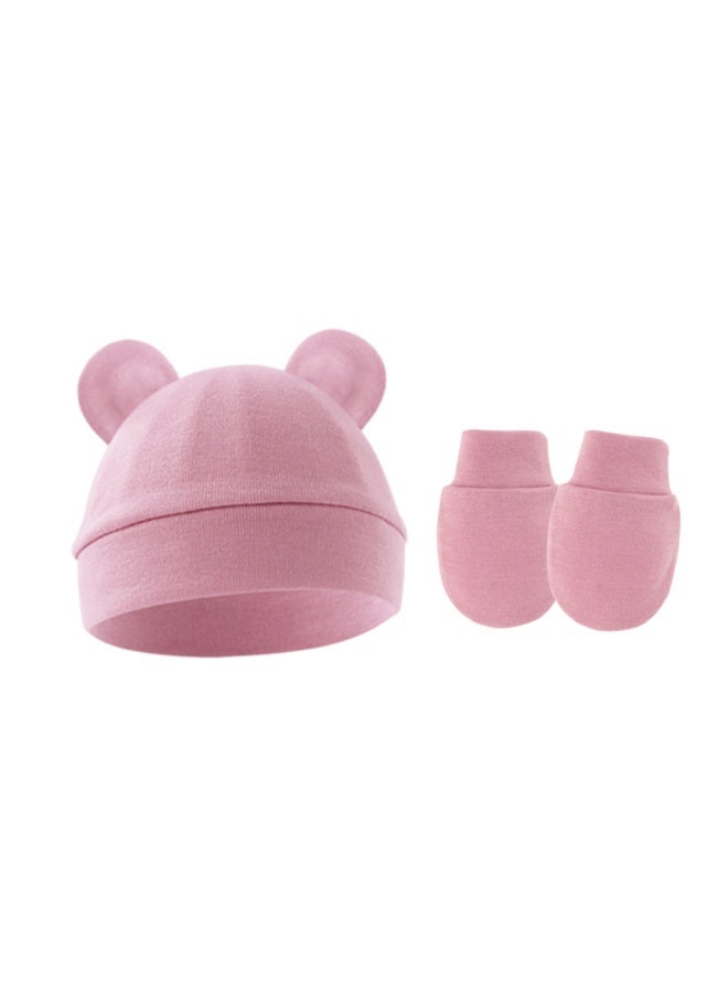 جيوستوس الوليد الطفل القبعات القفازات مجموعة الرضع قبعة قبعة قفازات مجموعة الوليد مستشفى قبعة للطفل صبي فتاة 0-3 أشهر (4 مجموعات) - Image 3